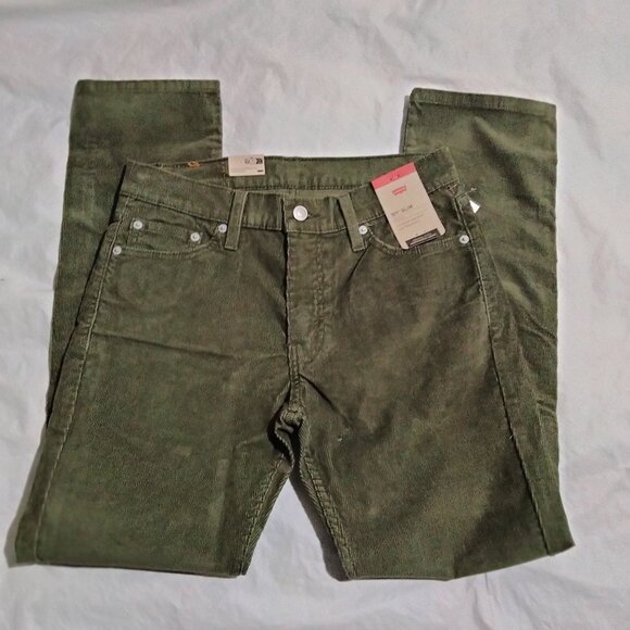 Levi's 511 Slim Fit Corduroy Pants Men's 30x30 Green Stretch - Picture 1 of 6